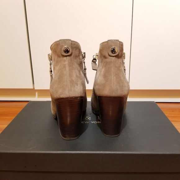 RAG & BONE MARGOT GRAYSUEDE LEATHER ANKLEBOOTIES - Picture 4 of 7